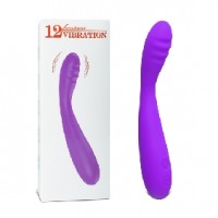 Classic G-Spot Vibrator, 12 Function, Silicone, PURPLE